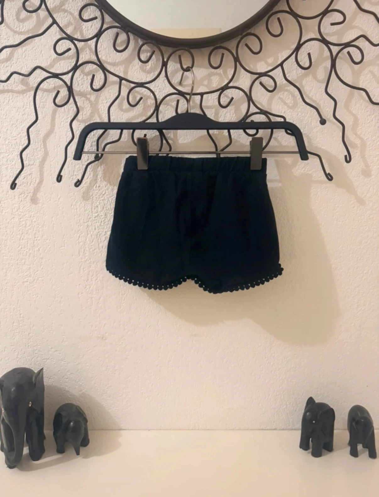 Black lightweight scalloped-edge shorts Palomino - Size 4 years (104 cm) – photo 4